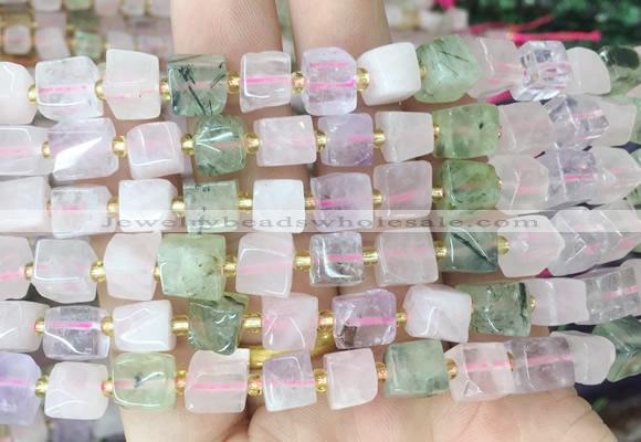 CUBS60 15 inches 7 - 8mm cube colorful gemstone beads wholesale