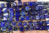 CUBS63 15 inches 7 - 8mm cube lapis lazuli gemstone beads wholesale