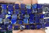 CUBS64 15 inches 8 - 9mm cube lapis lazuli gemstone beads wholesale