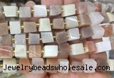 CUBS76 15 inches 8 - 9mm cube colorful moonstone gemstone beads wholesale