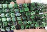 CUBS93 15 inches 7 - 8mm cube ruby zoisite gemstone beads wholesale