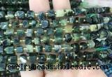 CUBS96 15 inches 6 - 7mm cube emerald gemstone beads wholesale