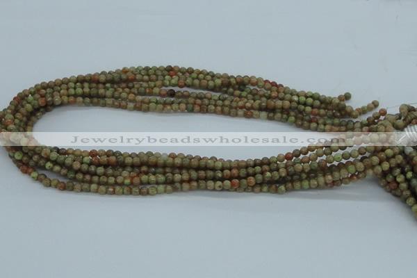 CUG01 15.5 inches 4mm round unakite gemstone beads wholesale