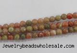 CUG100 15.5 inches 4mm round Chinese unakite beads wholesale