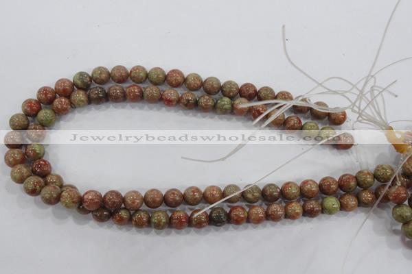 CUG102 15.5 inches 8mm round Chinese unakite beads wholesale