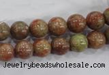 CUG103 15.5 inches 10mm round Chinese unakite beads wholesale