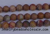 CVJ10 15.5 inches 4mm round matte venus jasper beads wholesale