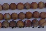 CVJ11 15.5 inches 6mm round matte venus jasper beads wholesale