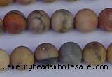 CVJ14 15.5 inches 10mm round matte venus jasper beads wholesale