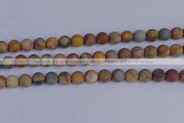 CVJ16 15.5 inches 14mm round matte venus jasper beads wholesale