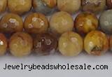 CVJ23 15.5 inches 8mm faceted round venus jasper beads wholesale