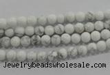 CWB200 15.5 inches 4mm round natural white howlite beads wholesale