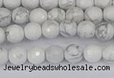 CWB231 15.5 inches 6mm faceted round white howlite beads