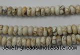 CWB320 15.5 inches 3*6mm rondelle natural howlite turquoise beads