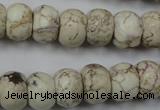 CWB323 15.5 inches 10*14mm rondelle howlite turquoise beads wholesale