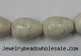 CWB334 15.5 inches 15*22mm teardrop howlite turquoise beads