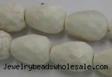 CWB338 15.5 inches 15*22mm faceted teardrop howlite turquoise beads