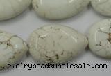 CWB367 15.5 inches 20*30mm flat teardrop howlite turquoise beads