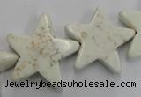 CWB379 15.5 inches 25*25mm star howlite turquoise beads wholesale