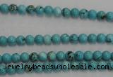 CWB553 15.5 inches 4mm round howlite turquoise beads wholesale