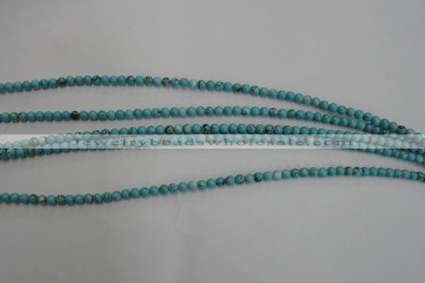 CWB553 15.5 inches 4mm round howlite turquoise beads wholesale