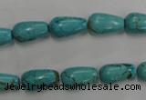 CWB675 15.5 inches 8*14mm teardrop howlite turquoise beads wholesale