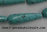 CWB679 15.5 inches 10*38mm teardrop howlite turquoise beads wholesale