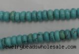 CWB682 15.5 inches 3*7mm rondelle howlite turquoise beads wholesale