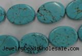 CWB734 15.5 inches 13*18mm oval howlite turquoise beads wholesale