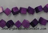 CWB762 15.5 inches 6*6mm cube howlite turquoise beads wholesale