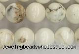 CWB801 15.5 inches 6mm round white howlite turquoise beads