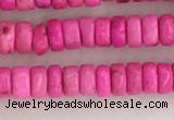 CWB822 15.5 inches 2*4mm tyre howlite turquoise beads wholesale