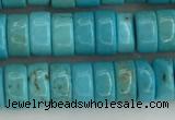 CWB840 15.5 inches 3*6mm tyre howlite turquoise beads wholesale