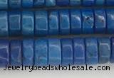 CWB841 15.5 inches 3*6mm tyre howlite turquoise beads wholesale