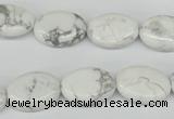 CWB85 15.5 inches 13*18mm oval natural white howlite beads