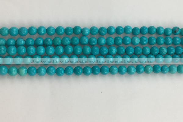 CWB850 15.5 inches 4mm round howlite turquoise beads wholesale