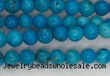 CWB856 15.5 inches 3mm round howlite turquoise beads wholesale