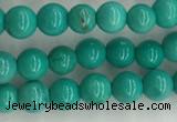 CWB863 15.5 inches 4mm round howlite turquoise beads wholesale