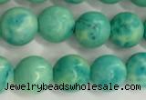 CWB876 15.5 inches 6mm round howlite turquoise beads wholesale