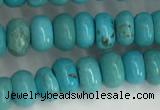 CWB895 15.5 inches 4*6mm rondelle howlite turquoise beads