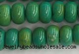 CWB899 15.5 inches 4*6mm rondelle howlite turquoise beads