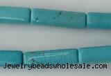 CWB915 15.5 inches 4*13mm tube howlite turquoise beads wholesale