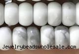 CWB918 15.5 inches 5*8mm rondelle white howlite turquoise beads