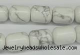 CWB94 15.5 inches 12*16mm drum natural white howlite beads