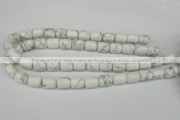 CWB94 15.5 inches 12*16mm drum natural white howlite beads