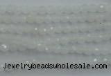 CWH01 15.5 inches 4mm faceted round white jade beads wholesale