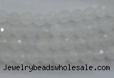 CWH02 15.5 inches 6mm faceted round white jade beads wholesale