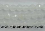 CWH03 15.5 inches 8mm faceted round white jade beads wholesale