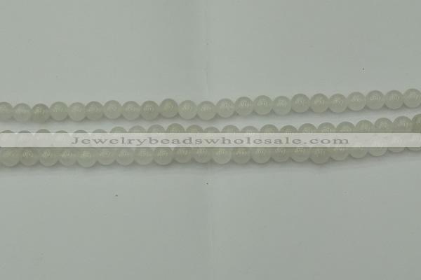 CWH51 15.5 inches 6mm round white jade beads wholesale