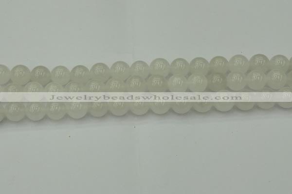 CWH54 15.5 inches 12mm round white jade beads wholesale